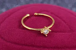 Кільце Xuping Jewelry дитяче розсувне з каменем 3 мм р 14 і більше золотисте - мініатюра 2