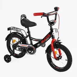 Велосипед 2-х колісний 14" CL-14602 CORSO MAXIS ручне гальмо, дзвінок, сидіння з ручкою, додаткове колесо, зібраний на 75%, в коробці