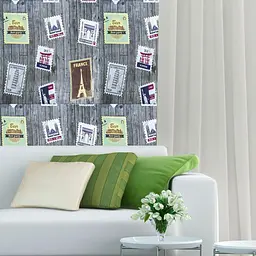 Самоклеюча панель 3D Sticker Wall 700х700х4мм Поштові марки 091 SW-00001152 - мініатюра 4