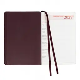 Щоденник діловий Leo Planner 2027 Royal А5 твердий бордовий 368 сторінок (252770) - мініатюра 4