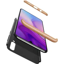 Чохол-накладка GKK 3 in 1 Hard PC Case Samsung Galaxy A50 Gold/Black - мініатюра 2
