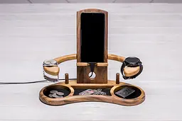 Дерев'яний органайзер для мобільного телефону ecoWalnut 325x145x251 мм - мініатюра 2