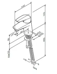 Змішувач для умивальника AM.PM Gem F9002100 - мініатюра 7