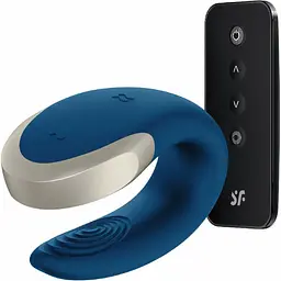 Смарт-вібратор для пар Satisfyer Double Love Luxury Partner Vibrator Blue (SO4929) [104614]