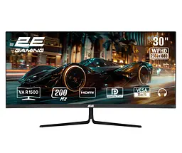Монітор 2E GAMING 30" G3024B 2xHDMI DP Audio VA 2560x1080 21:9 200Hz 1ms CURVED FreeSync teh0014243 - мініатюра 3