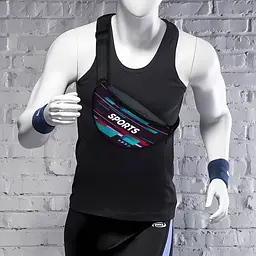 Сумка-бананка Sport чоловіча/жіноча спортивна 32×16 см з розширювачем поясна сумка або сумка через плече (3747) - мініатюра 2