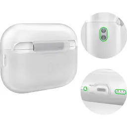 Чохол AhaStyle Colorful Silicone Case для AirPods Pro 2 Clear [CP-187-CR] [133834] - мініатюра 2