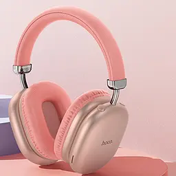 Накладні бездротові навушники Hoco W35 Max Joy Pink - мініатюра 2