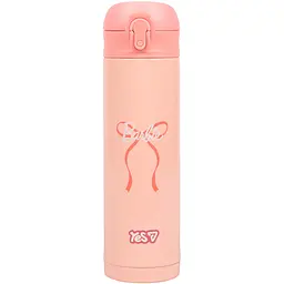 Термос Yes Barbie Shiny 420 мл рожевий з глітером (709038)
