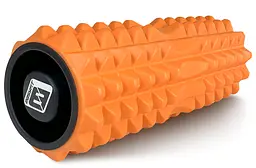 Масажний ролик EasyFit Grid Roller 33 см v.1.2 із заглушками з обох сторін (оранжевий) - мініатюра 1