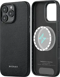 Оригінальний протиударний чохол Pitaka Military-Grade Protective Case MagSafe для iPhone 16 Pro (6.3") 600D Black/Grey KI1601PPA