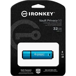 USB флеш-накопичувач Kingston IronKey Vault Privacy 50 32GB USB-A 3.2 Gen 1 Blue (IKVP50/32GB) [119508] - мініатюра 3