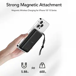 Зовнішній акумулятор VEGER Wireless 10000mAh 38.5Wh 3.85V Black (VG-W1151-B) - мініатюра 4