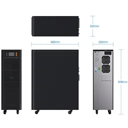 Джерело безперебійного живлення Marsriva MR-US6K, 6кВА/6кВт, 1:1 phase, Smart Online UPS, 16x12V/9Ah - мініатюра 4