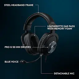 Ігрові навушники Logitech G PRO X SE Black (981-001470) [122331] - мініатюра 6