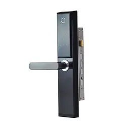 Замок біометричний автономний Trinix TRL-5104BTF Black Left з Bluetooth, зчитувачем відбитків пальців і карт Mifare (65-00015) - мініатюра 2