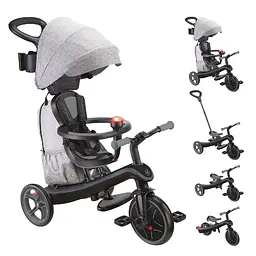 Велосипед дитячий Globber Explorer Trike 4 в 1 Deluxe Play чорно-сірий (636-120) - мініатюра 3