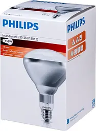 Лампа Philips інфрачервона BR125 IR 150 W E27 230-250 V Red1CT/10 (923211843801) - мініатюра 3