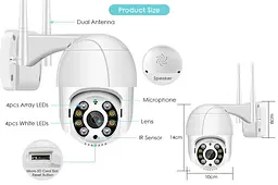 Вулична IP WIFI камера відеоспостереження 3MP поворотна з віддаленим доступом UKC CAMERA CAD EL-N3 - мініатюра 3