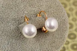 Сережки Xuping Jewelry перлина з французькою застібкою 1,6 см золотисті