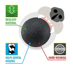 Іграшка для собак Ferplast Chewa Boing Medium Ball ø 6.3 см чорний 86622799 - мініатюра 5