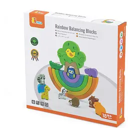 Дерев'яна гра-балансир Viga Toys Веселка (44590) - мініатюра 5