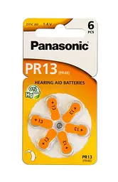 Батарейка Panasonic PR-13/6LB повітряно-цинкова PR13 (PR48 AC13 DA13 AG5 ZA13) блістер 6 шт.