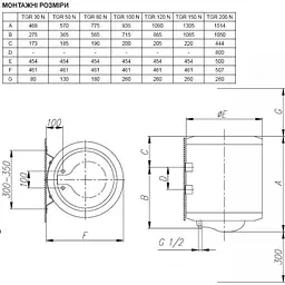 Бойлер Gorenje TGR100NGV9 [125297] - мініатюра 7