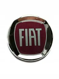Емблема для Fiat Червона Хром D=93 мм на скотчі СЕРДНЯ (Завод) - мініатюра 2