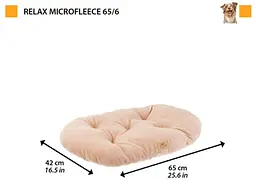 Подушка для собак та котів Ferplast Relax Microfleece 65/6 темно-сіра 65х42 см 83306521 - мініатюра 2