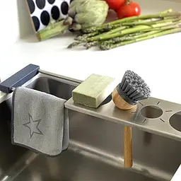 Полиця-підставка металева для кухні та ванної Supretto 33,5х10х1 см (8641)