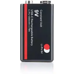 Акумулятор крона 6F22 Soshine 9V 1000 mAh з Type-C зарядкою / Батарейка акумуляторна (18884) - мініатюра 3