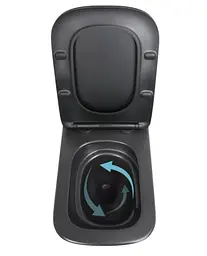 Унітаз підвісний Qtap Tern New Ultra Quiet, з сидінням Slim Duroplast/ Soft-close/ Quick Release QT17332303ASMB - мініатюра 5