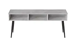 Тумба під телевізор Кентуккі Ferrum-decor 45x139x38 Чорний метал ДСП Бетон 16 мм (FRD-106727) - мініатюра 4