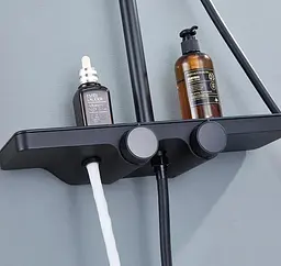Душова система Dusel Bronx Thermostatic Black (233307000), Чорний матовий - мініатюра 8