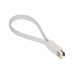 Кабель Sumdex USB - micro USB V 2.0 (M/M), з магнітом, 0.21 м, Білий (DCU-1022WT)_OEM