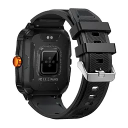 Розумні смарт-годинник Colmi P76 фітнес браслет Black Orange (17839) - мініатюра 3