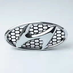 Емблема для Hyundai 170 x 85 мм 4 пуклі (86300-4A910+86352-3S)