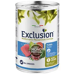 Корм Exclusion Adult Tuna для дорослих собак всіх порід з тунцем 400 г