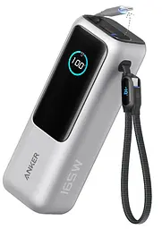 Портативний зарядний пристрій 25000 mAh 165W PD Built-In Double USB-C Cables Silver Anker teh0027061