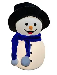 Дитячий силіконовий нічник Сніговик Snowman LJC-118 світильник акумуляторний іграшка для сну - мініатюра 3