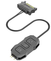 Контролер Coolmoon SK1 BLACK ARGB 3PIN to SATA з пультом (SK1 BLACK) - мініатюра 8