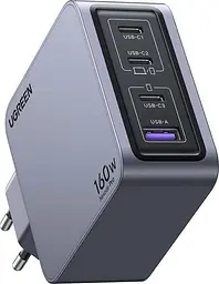 Зарядний адаптер блок живлення 4 виходи Ugreen X763 Nexode Pro 160 W 1U + 3C (UGR-25877)