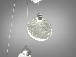 Люстра стельова LED Diasha 3008/8HR, 24W, хром, сучасний стиль для коридору, вітальні, кухні - мініатюра 3