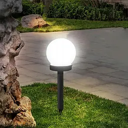 Набір білих садових куль Lumiled Atris 10 см на сонячній батареї 6 шт. - мініатюра 7