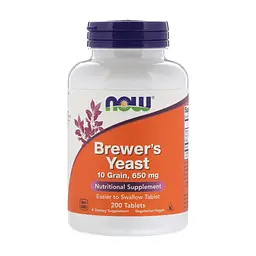 Трави Now Foods Пивні дріжджі, Brewer's Yeast, Now Food, 200 таблеток (NOW-02410)