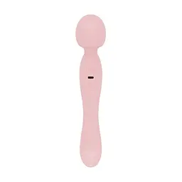 Двосторонній масажер-вібратор Good Vibes Only - SIMI Double-Sided Wand Vibrator Soft Silicone - Pink - мініатюра 3