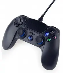 Геймпад Gembird JPD-PS4U-01, чорний, USB, для ПК/PlayStation 4, подвійна вібрація, аудіо гніздо для гарнітури, LED підсвічування