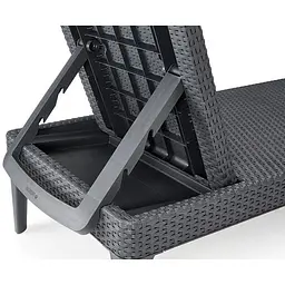 Шезлонг пластиковий Keter Jaipur Sun lounger, сірий - мініатюра 3