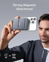 Магнітний павербанк Anker 622 MagGo 5000 mAh 12 W з бездротовою зарядкою та підставкою чорний - мініатюра 4